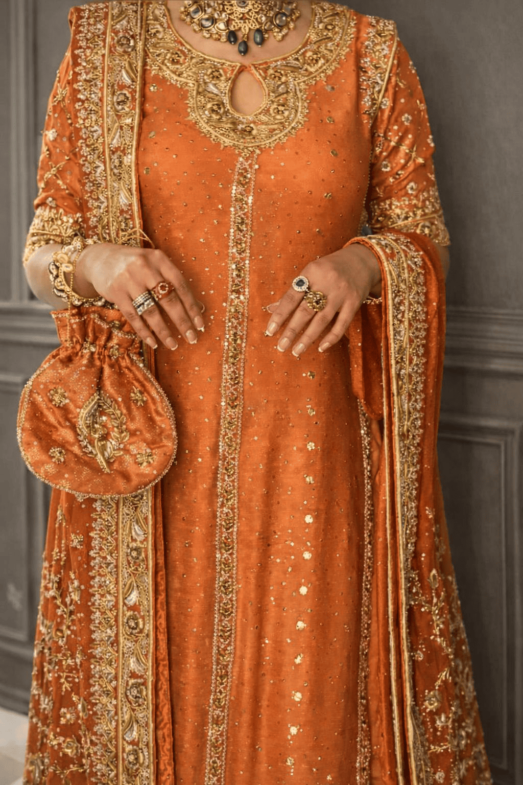 Orange festive dress